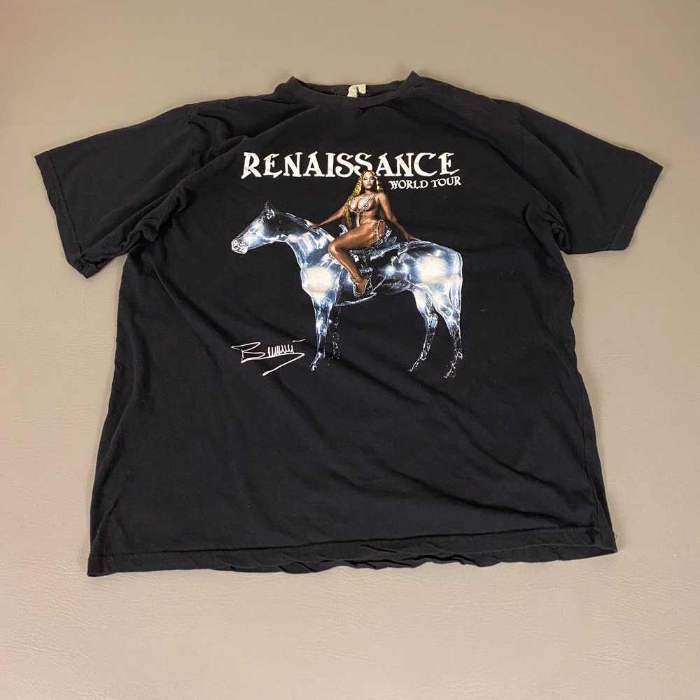 Beyonce Renaissance World Tour 2023 Graphic T-Shirt Women XL North America Black